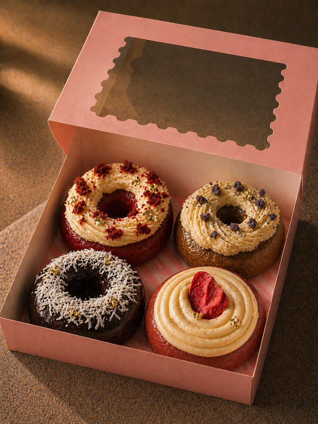 Premium 4-Pack-Cake Collection-Red Velvet/Blueberry Cream/Cherry Velvet/Chocolate Coconut